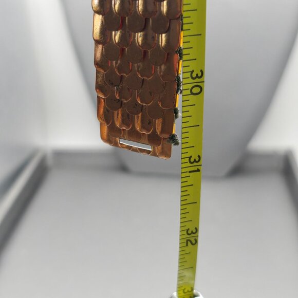 VTG Solid Copper Thunderbird Buckle w/ Stretch Belt 31" Native American Style - Picture 9 of 13